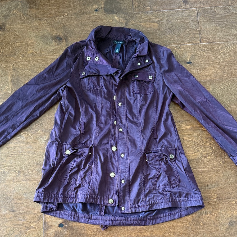 White House Black Market Deep Purple Utility Jacket